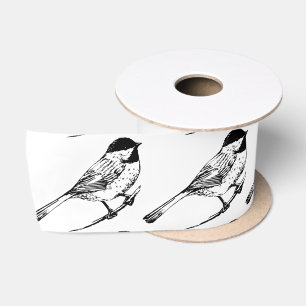 Ruban En Satin Tonnerre de chickadee noir