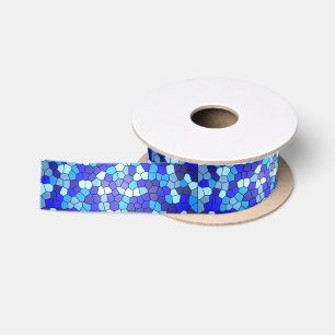 Ruban En Satin Tons de verre de couleur bleue par Shirley Taylor