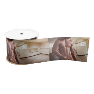 Ruban En Satin Torse d'homme musclé torse nu sixpack de SlipperyJ