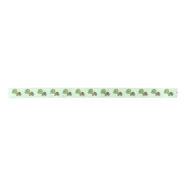 Ruban En Satin Tortue mignonne de bébé (Devant)