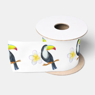 Ruban En Satin Toucan Tropical Watercolor Summer Party