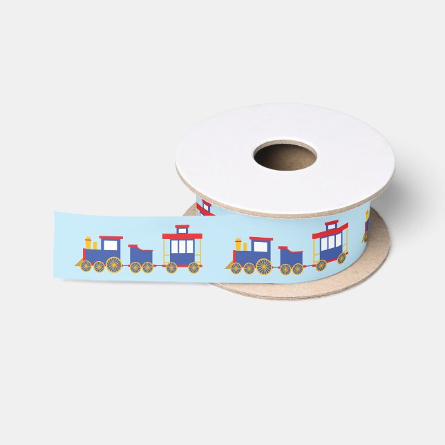 Ruban En Satin Train Cute Choo-Choo 1er Anniversaire Thème (Bobine)