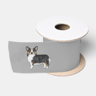 Ruban En Satin Tricolore noir Pembroke Corgi gallois Chiens migno