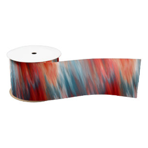 Ruban En Satin Turquoise et rouge des feux natifs