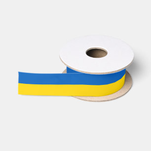 Ruban En Satin Ukrainien de drapeau de l'Ukraine patriotique