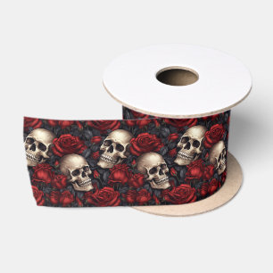Ruban En Satin Une série de dessins Crâne et Roses 10