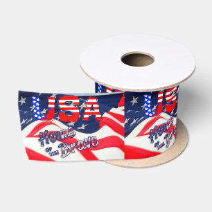 Ruban En Satin USA Accueil du Brave Flag