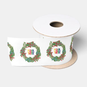 Ruban En Satin Vacances Courrier Logo d'affaires Noël