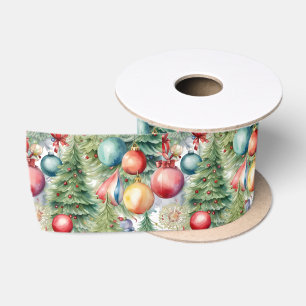 Ruban En Satin Vacances d'hiver Décor, vacances Arbres et jouets