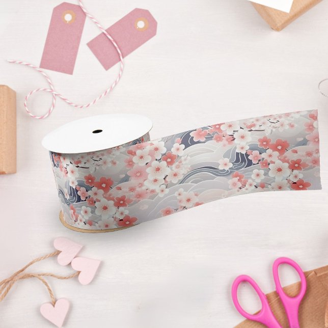 Ruban En Satin Vagues de la marine florale Sakura (Créateur téléchargé)