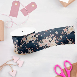 Ruban En Satin Vagues de la marine florale Sakura