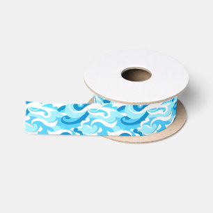 Ruban En Satin vagues de surf Abstraites