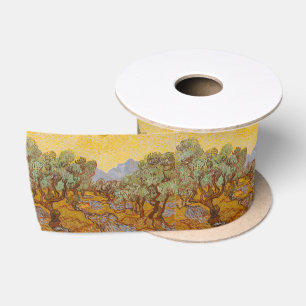 Ruban En Satin Van Gogh Olive Trees Soleil Jaune Ciel