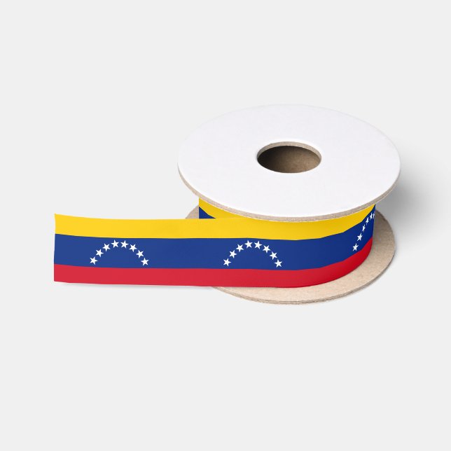 Ruban En Satin Venezuela : drapeau patriotique vénézuélien (Bobine)