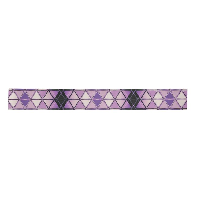 Ruban En Satin Verre tendu Violet Snowflake (Devant)