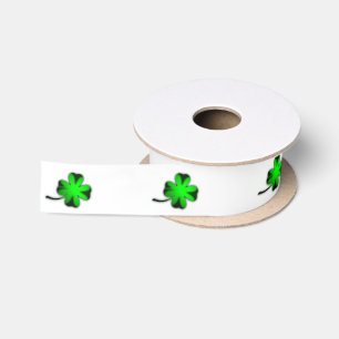 Ruban En Satin Vert de fermeture à quatre feuilles