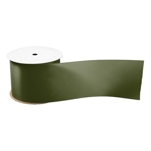 Ruban En Satin Vert de l'armée (couleur solide) (Bobine)