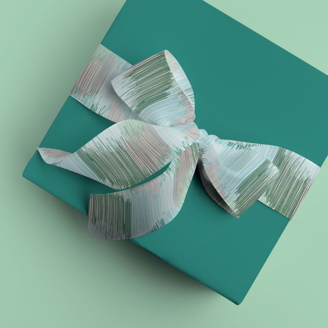 Ruban En Satin Vert Moderne Frange (Green Modern Fringe ribbon)