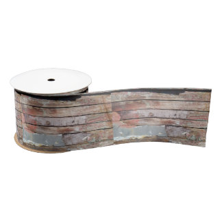 Ruban En Satin Vieux bois rustique bateau en bois plank