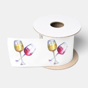 Ruban En Satin Vin Rouge et Blanc Verres Vin Dégustation
