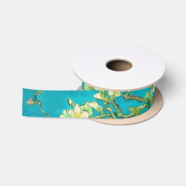 Ruban En Satin Vincent Van Gogh Blossoming Almond Tree Floral Art (Bobine)
