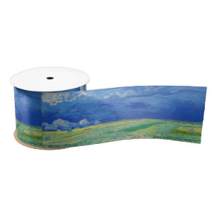 Ruban En Satin Vincent van Gogh - Les champs de roues sous Thunde