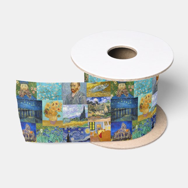 Ruban En Satin Vincent Van Gogh - Masterpieces Patchwork (Bobine)