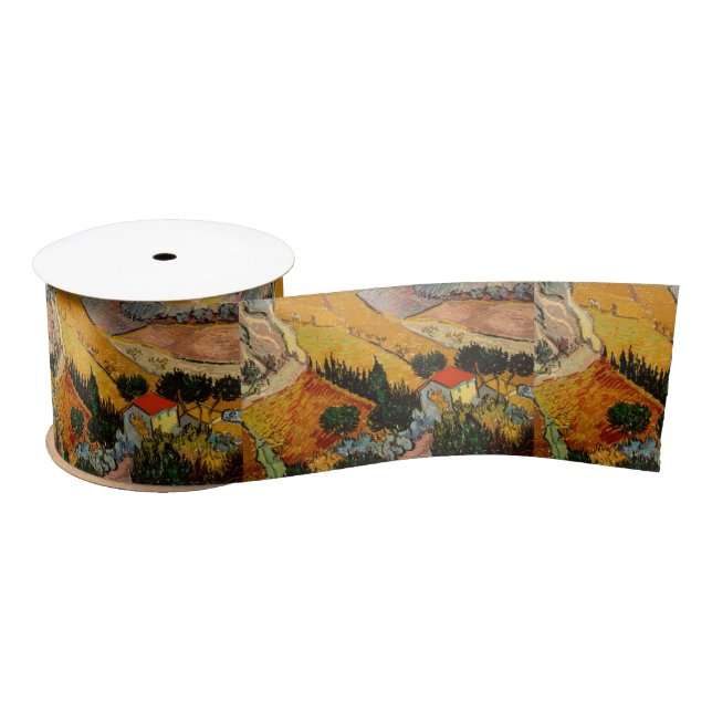Ruban En Satin Vincent van Gogh - Paysage, Maison et Plowman (Bobine)