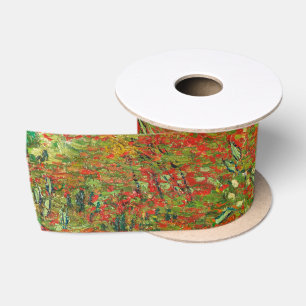 Ruban En Satin Vincent Van Gogh Poppy Field Floral Art Vintage