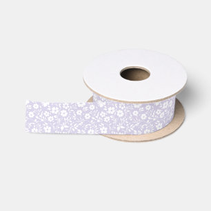 Ruban En Satin Vintage Bloom Neutre - Lavande Poussiéreuse