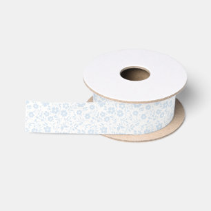 Ruban En Satin Vintage Bloom Poudre Bleue - Neutre