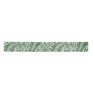 Ruban En Satin Vintage Floral William Morris Willow Bough Green