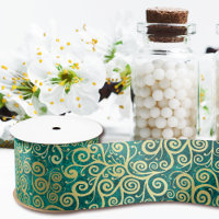 Vintage Gold Swirls Motif Luxe Boho Jade Green