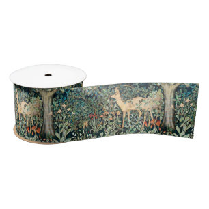 Ruban En Satin Vintage John Dearle "Verdure"- Fleur d'arbre & Cer