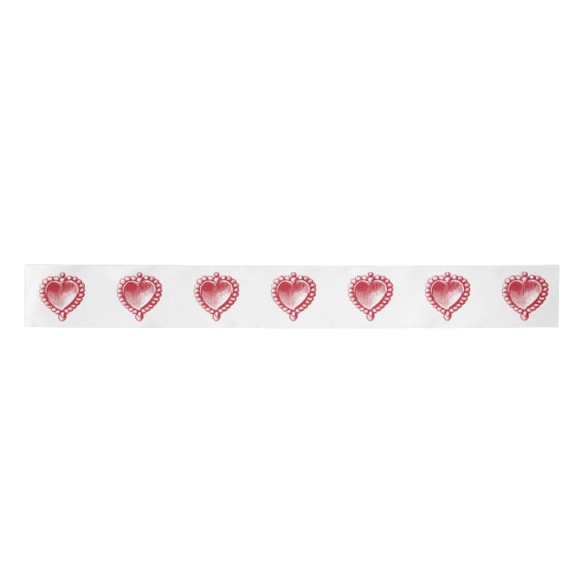 Ruban En Satin Vintage Red Heart Valentine (Devant)
