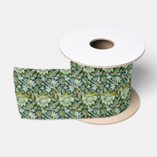 Ruban En Satin Vintage William Morris Floral Wey Motif