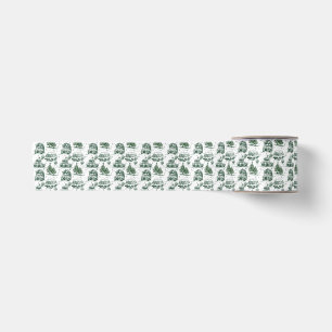 Ruban En Satin Voyage de Noël toile   vert