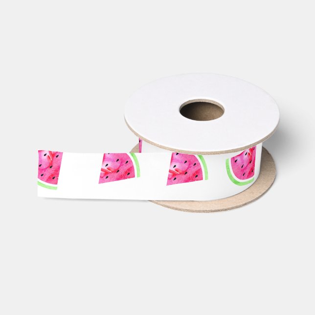 Ruban En Satin Watercolor Watermelon (Bobine)