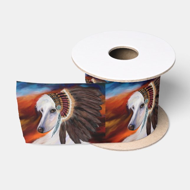 Ruban En Satin White Afghan Hound (Bobine)