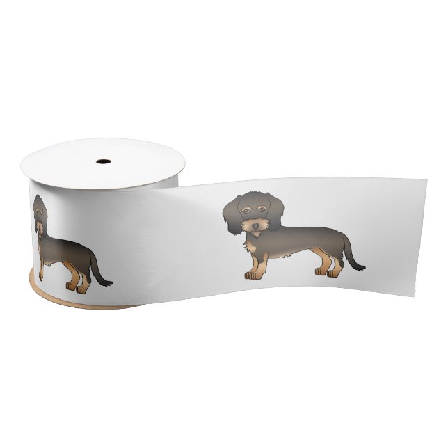 Ruban En Satin Wild Boar Wire Haired Dachshund mignon chien de de (Bobine)