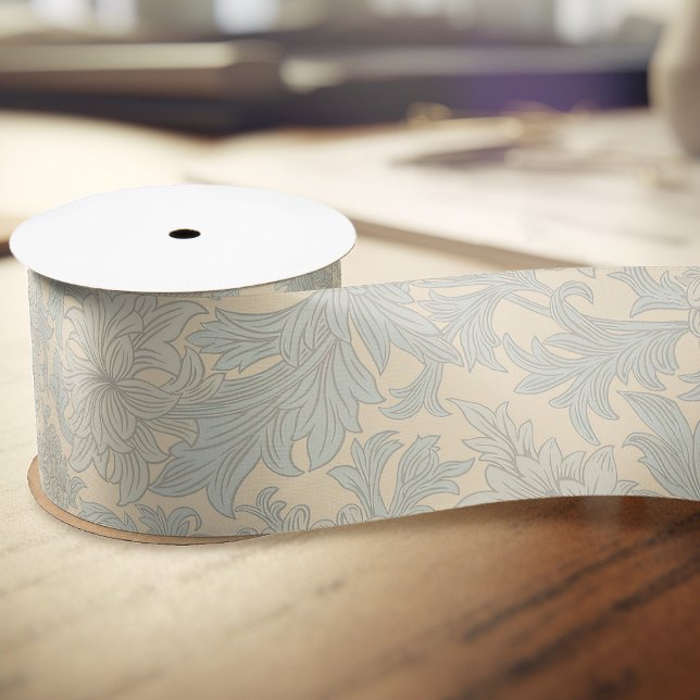 Ruban En Satin William Morris Chrysanthemum Motif Satin ruban (Créateur téléchargé)