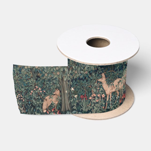 Ruban En Satin William Morris Faune sauvage Fox (Bobine)