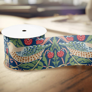 Ruban En Satin William Morris Strawberry Thief