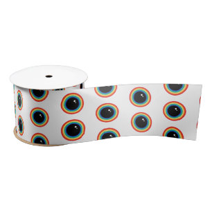 Ruban En Satin Yeux arc-en-ciel cool