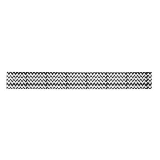 RUBAN EN SATIN ZAG NOIR ET BLANC ZIG