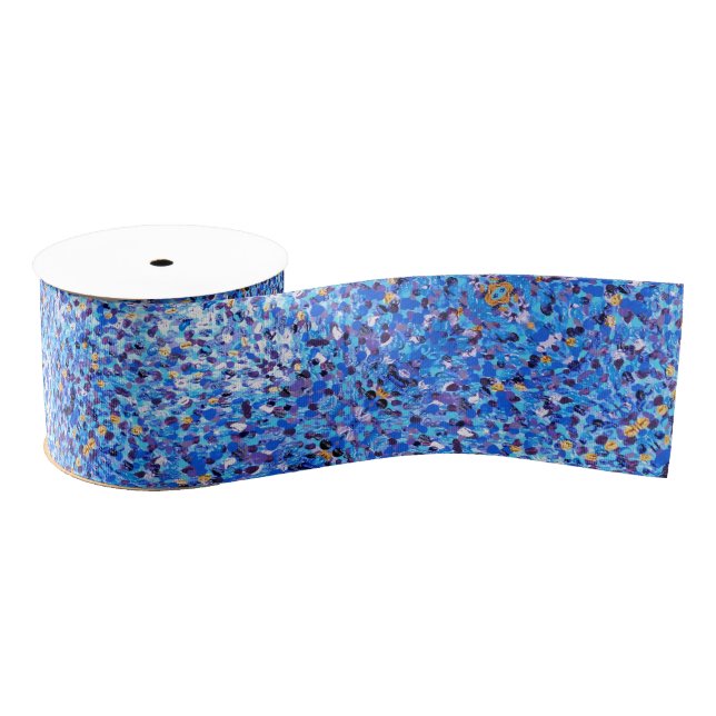 Ruban Gros-grain 049 Ruban bleu et or (Bobine)