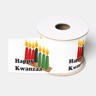 Ruban Gros-grain 12-26 Heureux Kwanzaa