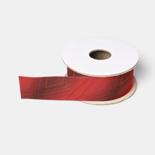 Ruban Gros-grain Acceptation   Motif de Boho Eclectique Rouge
