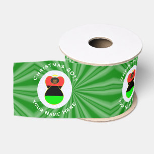 Ruban Gros-grain Afro-Américain Drapeau Noël Angel Personnaliser
