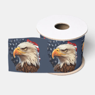 Ruban Gros-grain Aigle à drapeau américain